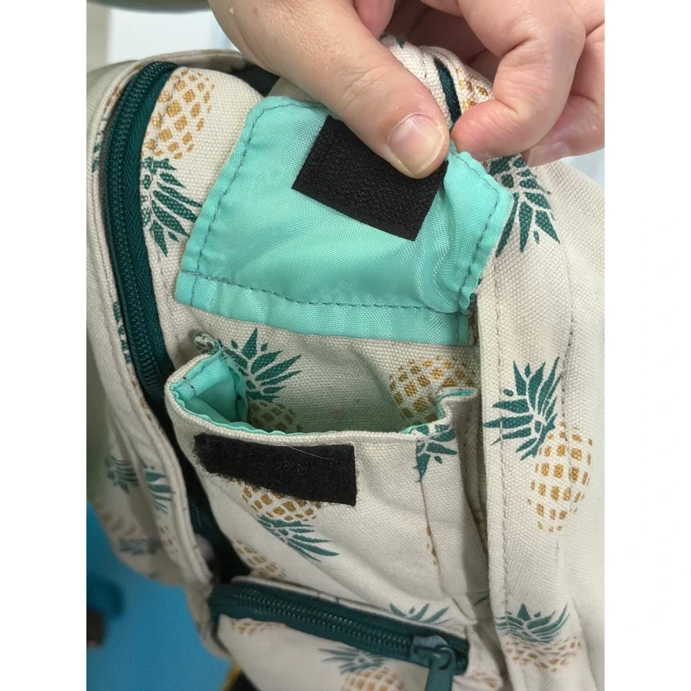 KAVU Rope Bag Sling Backpack Women OS Cream Pineapple Good Canvas Crossbody
